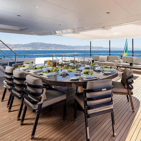 Silla estándar para barco - Linley  - Release Marine - con reposabrazos / de teca