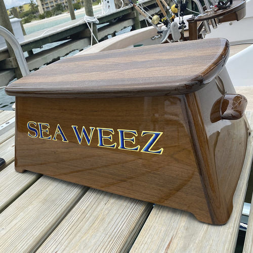 Caja de almacenamiento de fibra de vidrio - Square - Release Marine - para pantalán / de teca