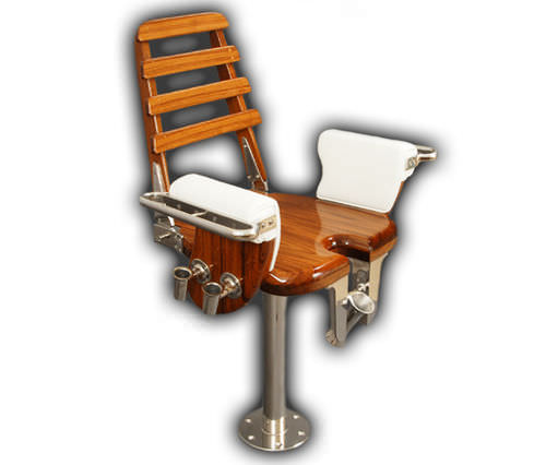 Silla de combate para barco - Sailfish - Release Marine - con reposabrazos / de teca