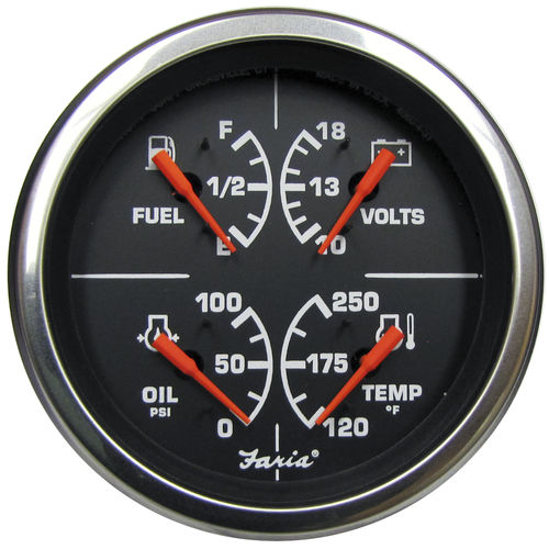 Indicador para barco - GF0035 - Beede Electrical Instrument - de nivel / amperímetro DC / de presión de aceite