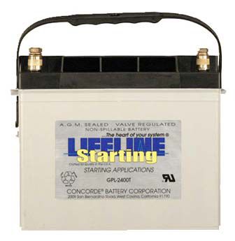 Batería marina - GPL-2400T - Lifeline Batteries - 12 V / plomo / AGM