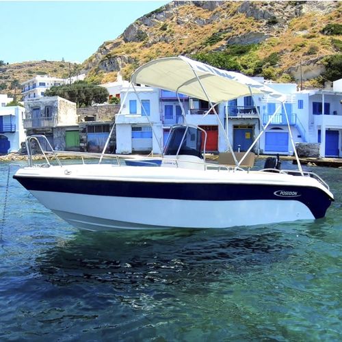 Barco open fueraborda - BLU WATER 170 - Biskinis Bros S.A. - con consola central / 7 personas máx. / con solárium