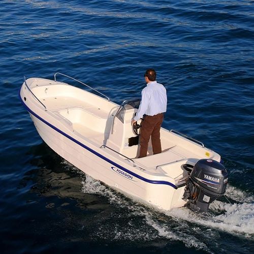 Barco open fueraborda - FISH 4.99 M - Biskinis Bros S.A. - con consola central / de pesca deportiva / 7 personas máx.