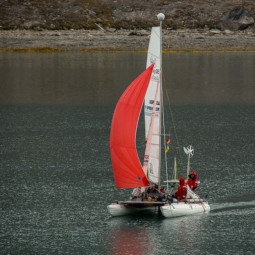 Catamarán deportivo hinchable - Ducky-19 - Inflatable Solution - Eduard Maydanik - individual / doble / spinnaker asimétrico