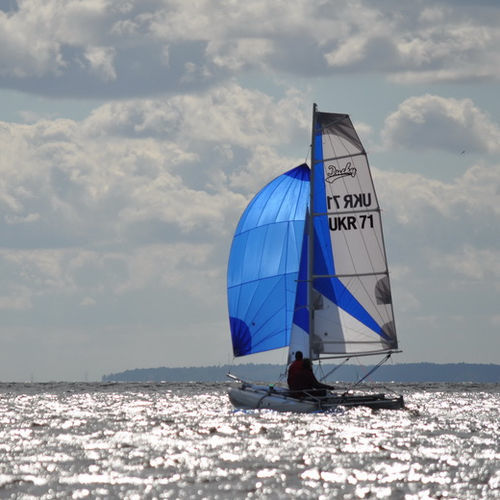 Catamarán deportivo hinchable - Ducky-17 - Inflatable Solution - Eduard Maydanik - individual / doble / spinnaker asimétrico