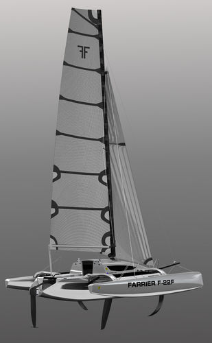 Trimarán - F-22F - Farrier Marine (NZ) - de regata / con 1 camarote / de carbono