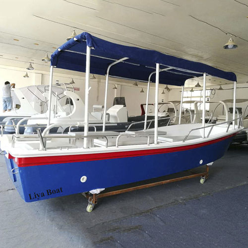 Barco open fueraborda - SW580B - Qingdao Lian Ya Boat Co.,Ltd. - para la pesca / de fibra de vidrio / 8 personas máx.
