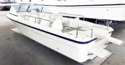 Barco de motor de pesca-paseo fueraborda - FRP20F double hull - Qingdao Lian Ya Boat Co.,Ltd. - open / de pesca deportiva / de fibra de vidrio