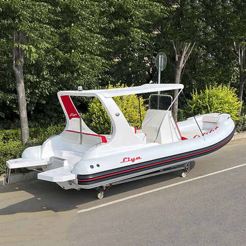Embarcación neumática fueraborda - HYP580-S - Qingdao Lian Ya Boat Co.,Ltd. - gasolina / semirrígida / con consola central