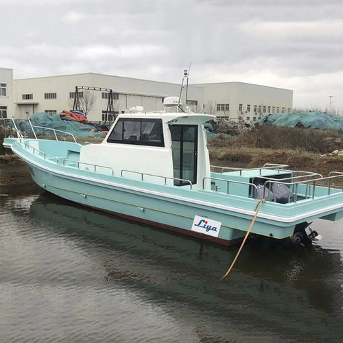 Barco de motor de pesca-paseo fueraborda - FRP43F - Qingdao Lian Ya Boat Co.,Ltd. - open / multiusos / de pesca-paseo