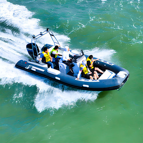 Embarcación neumática fueraborda - RIB580-Alu - Qingdao Lian Ya Boat Co.,Ltd. - gasolina / open / con consola central