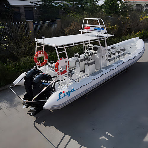 Embarcación neumática fueraborda - LY100-Alu - Qingdao Lian Ya Boat Co.,Ltd. - RIB / open / con consola central