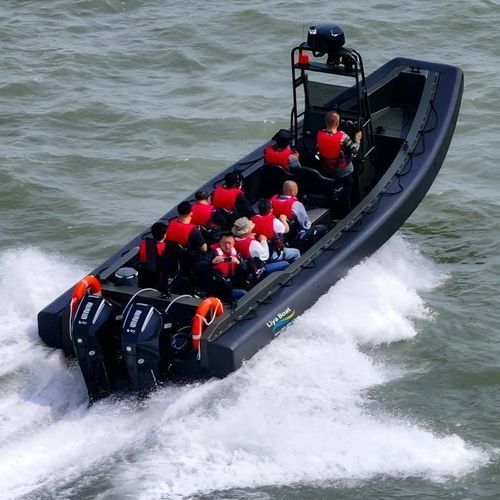 Barco profesional barco de vigilancia - HY830-Alu - Qingdao Lian Ya Boat Co.,Ltd. - fueraborda / de aluminio / con casco rígido