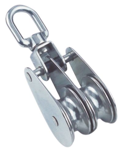 Polea doble - 8390 series - Marinetech Edelstahlhandel GmbH & Co.KG - con giratorio / con rodamiento de bolas / Ø máx. cabo: 10 mm