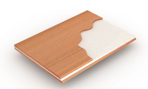 Panel sándwich para el acondicionamiento de buques - LARIMAR® PET 100% RECYCLABLE - BELLOTTI SPA - de madera / madera contrachapada / de okume