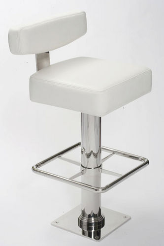 Taburete de bar para buque - MONACO - Crown Ltd - para yate / de acero inoxidable / base cuadrada