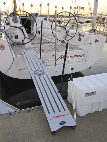 Pasarela para barco - Dark blue line - GS Composite - plegable / manual / con baranda
