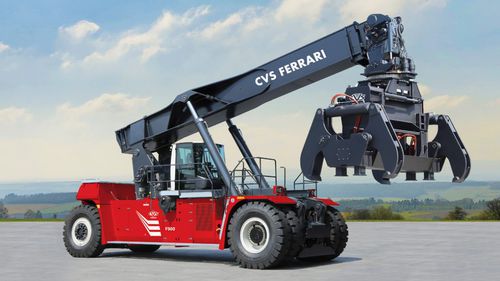 Reach-stacker con spreader superior - F500 series - CVS Ferrari - para contenedores llenos