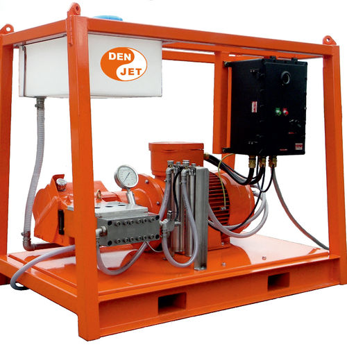 Limpiador de alta presión marino - CEX100 Series - DEN-JET Marine Pte - para buque / montado sobre patines / motor eléctrico