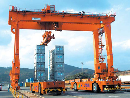 Vehículo de guiado automático con guiado automático - Hyundai Samho Crane Division - para contenedores