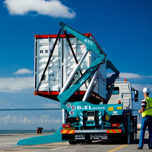Remolque portacontenedores - TMS - Boxloader - para terminal portuaria / de autocarga / de carga lateral