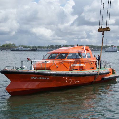Barco profesional barco de búsqueda y rescate - ORC 182 - Bernard Shipyard - intraborda / GRP