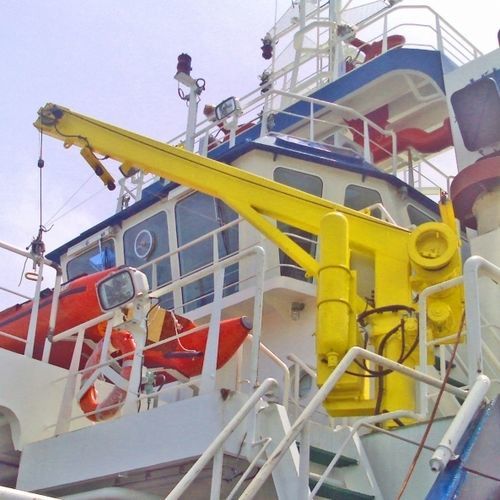 Pescante para buque - D-CRm - d-i davit international-hische GmbH - para barco de trabajo / hidráulico / de gravedad