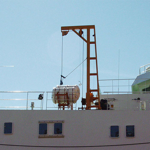 Pescante para balsa salvavidas - D-RB - d-i davit international-hische GmbH - de gravedad / manual