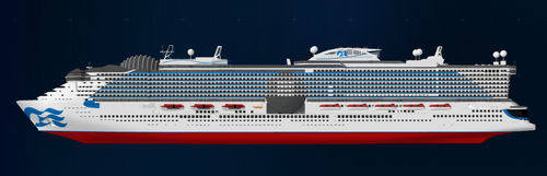 Buque de crucero de crucero - Sun Princess - Fincantieri - Cantieri Navali Italiani - no especificado