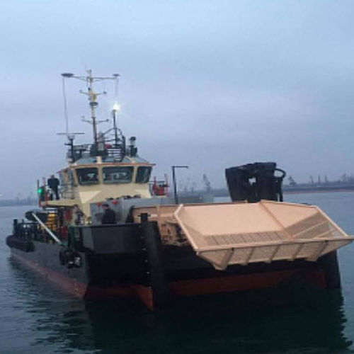 Barco profesional embarcación de recuperación de hidrocarburos - HMC 440 - JSC KHERSON SHIPYARD - catamarán / intraborda