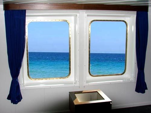 Ventana para buque - NOW - LUBMOR - fija / rectangular