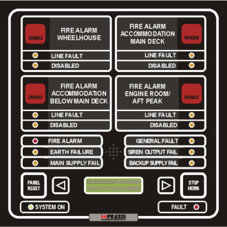 Sistema de alarma para buque - FAS - Praxis Automation Technology - de incendio