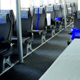 Asiento para buque de pasajeros - CRUISE 2000 - West Mekan - con reposabrazos / respaldo alto
