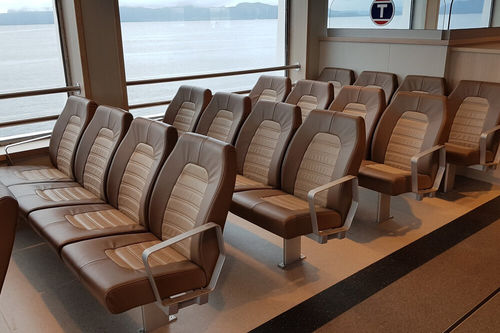 Asiento para buque de pasajeros - WM 900/WM 900 LUX - West Mekan - con reposabrazos / respaldo alto