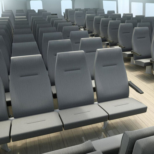 Asiento para buque de pasajeros - WM TIP-UP - West Mekan - con reposabrazos / respaldo alto / abatible