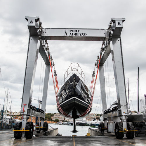 Travel lift controlado a distancia - BL320TL-90°RC - BOAT LIFT - con dirección en todas las ruedas / para cargas pesadas / de elevación