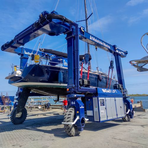 Travel lift controlado a distancia - BL40TL-90°RC - BOAT LIFT - con dirección en todas las ruedas / para cargas pesadas / de elevación