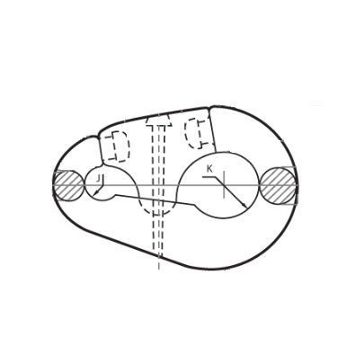 Grillete para buque en forma de pera - Sotra Marine Produkter - de ensamblaje para cadena de ancla / forjado