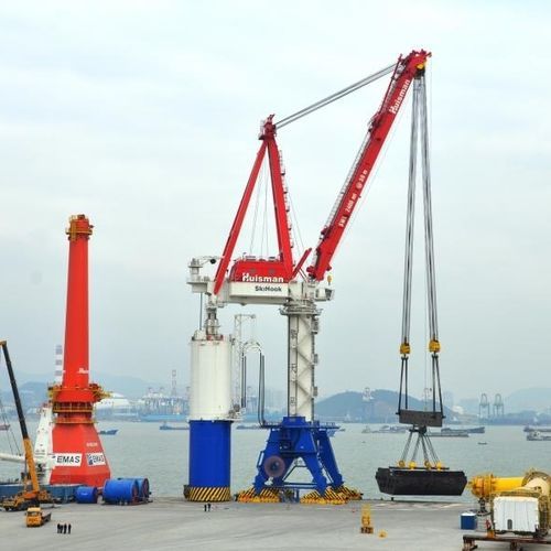 Grúa sobre muelle flotante - Huisman - de pórtico