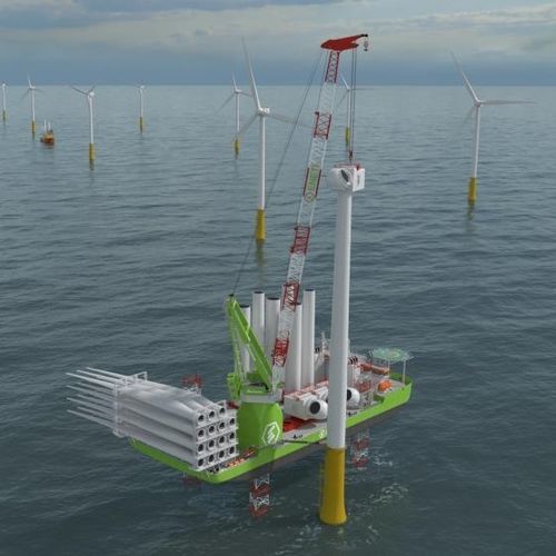 Grúa para buque de servicio offshore - LEC - Huisman - para carga pesada / de cubierta / de mástil