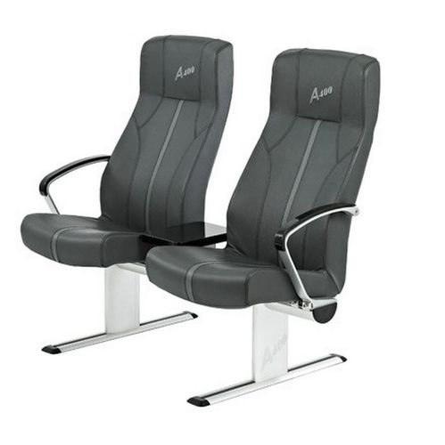 Asiento para buque de pasajeros - A400 - Arctic Marine Furniture as - con reposabrazos / respaldo alto / 2 plazas