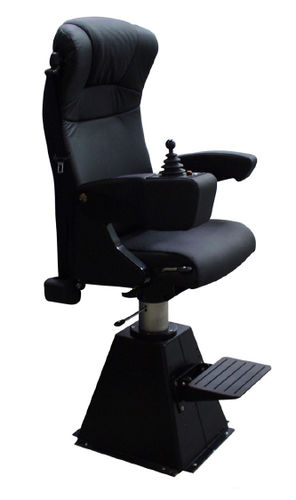 Asiento piloto - Beurteaux - para buque / con reposabrazos / con puesto de mando incorporado