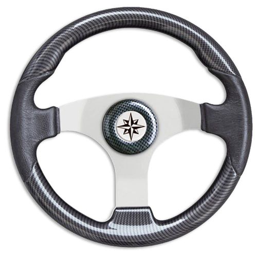 Volante para barco de motor de carbono - T15 - SAVORETTI ARMANDO & C. s.n.c. - racing / 3 radios / negro