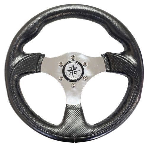Volante para barco de motor de acero inoxidable - T12 series - SAVORETTI ARMANDO & C. s.n.c. - barnizado con poliuretano / racing / 3 radios