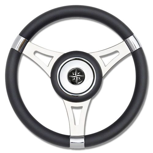 Volante para barco de motor barnizado con poliuretano - T29 series - SAVORETTI ARMANDO & C. s.n.c. - 3 radios / negro / blanco