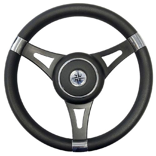 Volante para barco de motor barnizado con poliuretano - T29GHOST - SAVORETTI ARMANDO & C. s.n.c. - 3 radios / negro