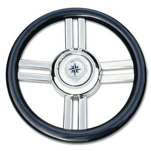 Volante para barco de motor de acero inoxidable - T24CF-CR series - SAVORETTI ARMANDO & C. s.n.c. - de madera / de carbono / de diseño