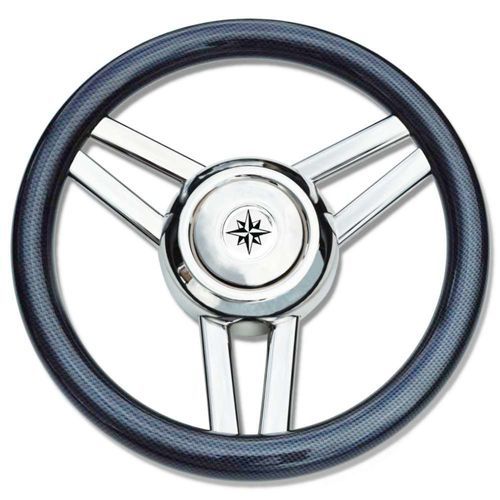 Volante para barco de motor de acero inoxidable - T25 - SAVORETTI ARMANDO & C. s.n.c. - de carbono / racing / 6 radios