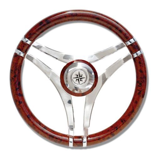 Volante para barco de motor de acero inoxidable - T28CR-CF series - SAVORETTI ARMANDO & C. s.n.c. - de madera / de carbono / de diseño