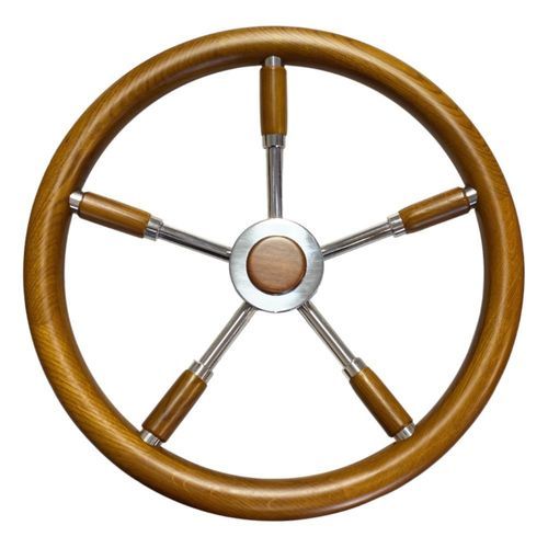 Volante para barco de motor de teca - T6I series - SAVORETTI ARMANDO & C. s.n.c. - de caoba / tradicional / 5 radios